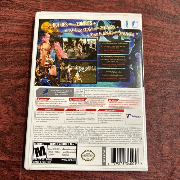 Onechanbara: Bikini Zombie Slayers (Nintendo Wii, 2009) - Picture 2 of 6